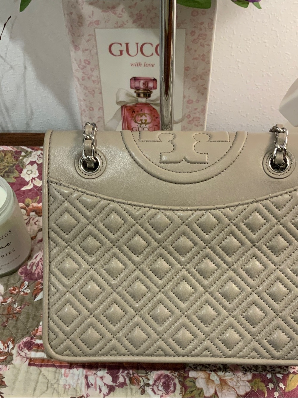 Tory Burch Quilted Shoulder Bag in Olive NWOT - Picture 7 of 7